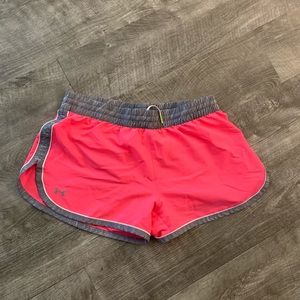 Pink Under Armour running shorts